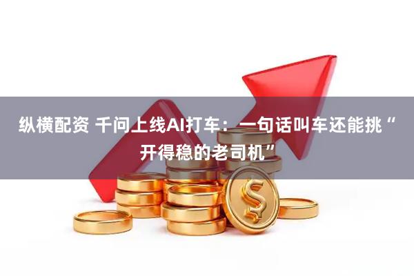 纵横配资 千问上线AI打车：一句话叫车还能挑“开得稳的老司机”