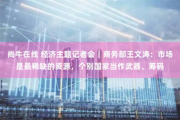 尚牛在线 经济主题记者会｜商务部王文涛：市场是最稀缺的资源，个别国家当作武器、筹码