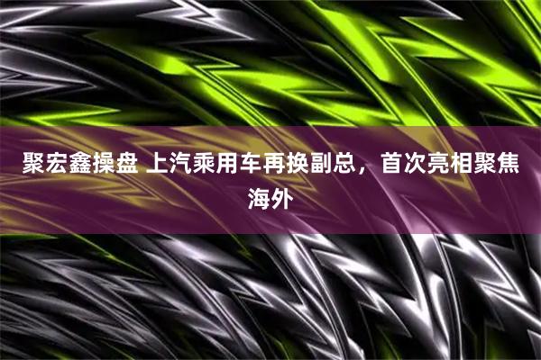 聚宏鑫操盘 上汽乘用车再换副总，首次亮相聚焦海外
